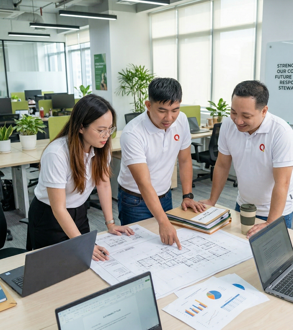 RemoteIQ Partners team collaborating in a modern office